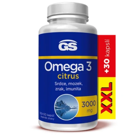 111857 GS Omega 3 citrus XXL 180 kapsúl – Obrázok 1
