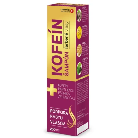 120600 Cemio KOFEÍN šampón na farbené vlasy a podporu rastu 250 ml – Obrázok 1