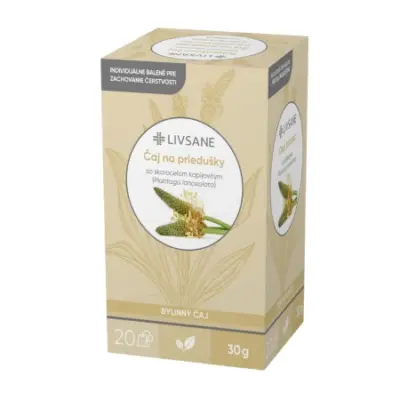 LIVSANE Čaj na priedušky so skorocelom kopijovitým 20 x 1,5 g