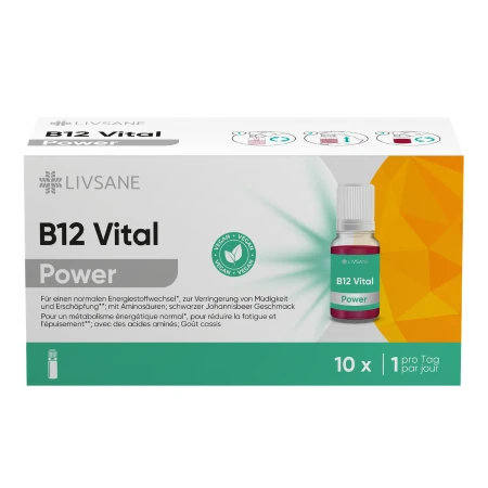122132 LIVSANE B12 Životná sila roztok v ampulkách 10 x 10 ml – Obrázok 1