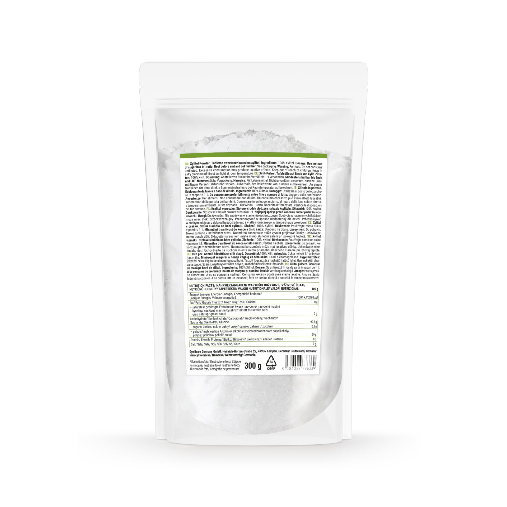 Xylitol v prášku - GymBeam – Obrázok 2