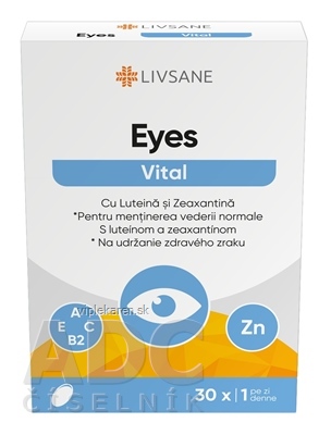 LIVSANE Eyes Vital tbl pre zdravé oči 1x30 ks LIVSANE Eyes Vital pre zdravé oči 30 tabliet – Obrázok 1