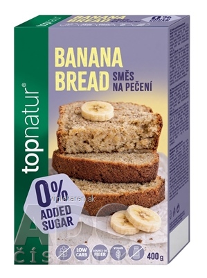 topnatur Zmes na pečenie BANANA BREAD no Added Sugar, bezgluténová 1x400 g