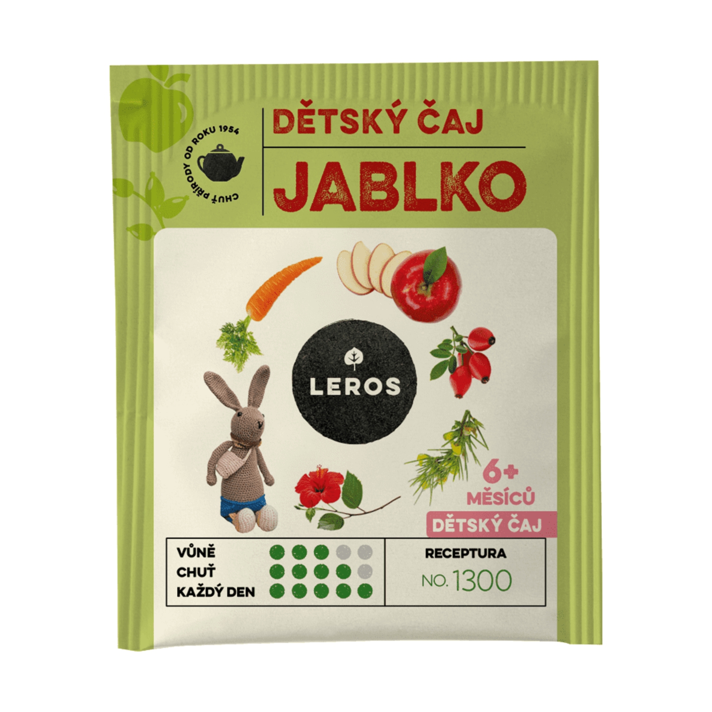 LEROS Detský čaj JABLKO 20 x 2 g – Obrázok 2