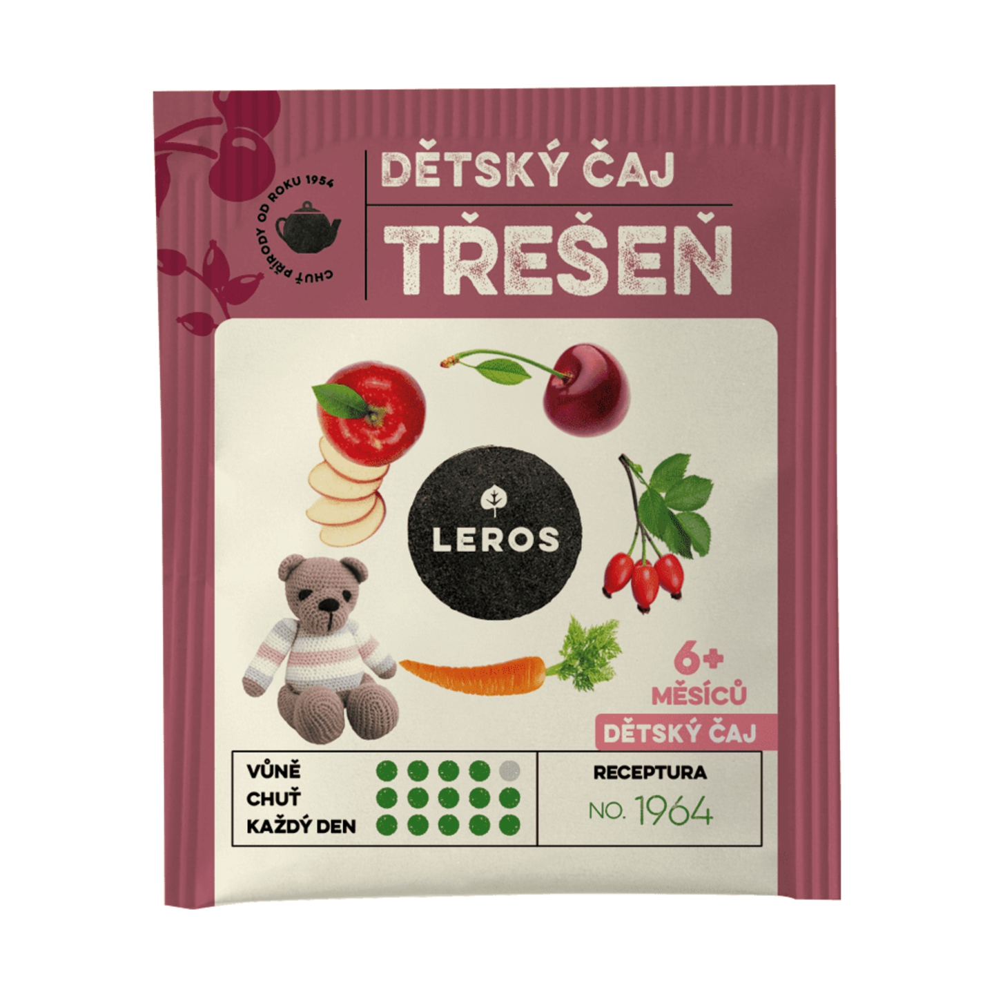 LEROS Detský čaj ČEREŠŇA 20 x 2 g – Obrázok 2