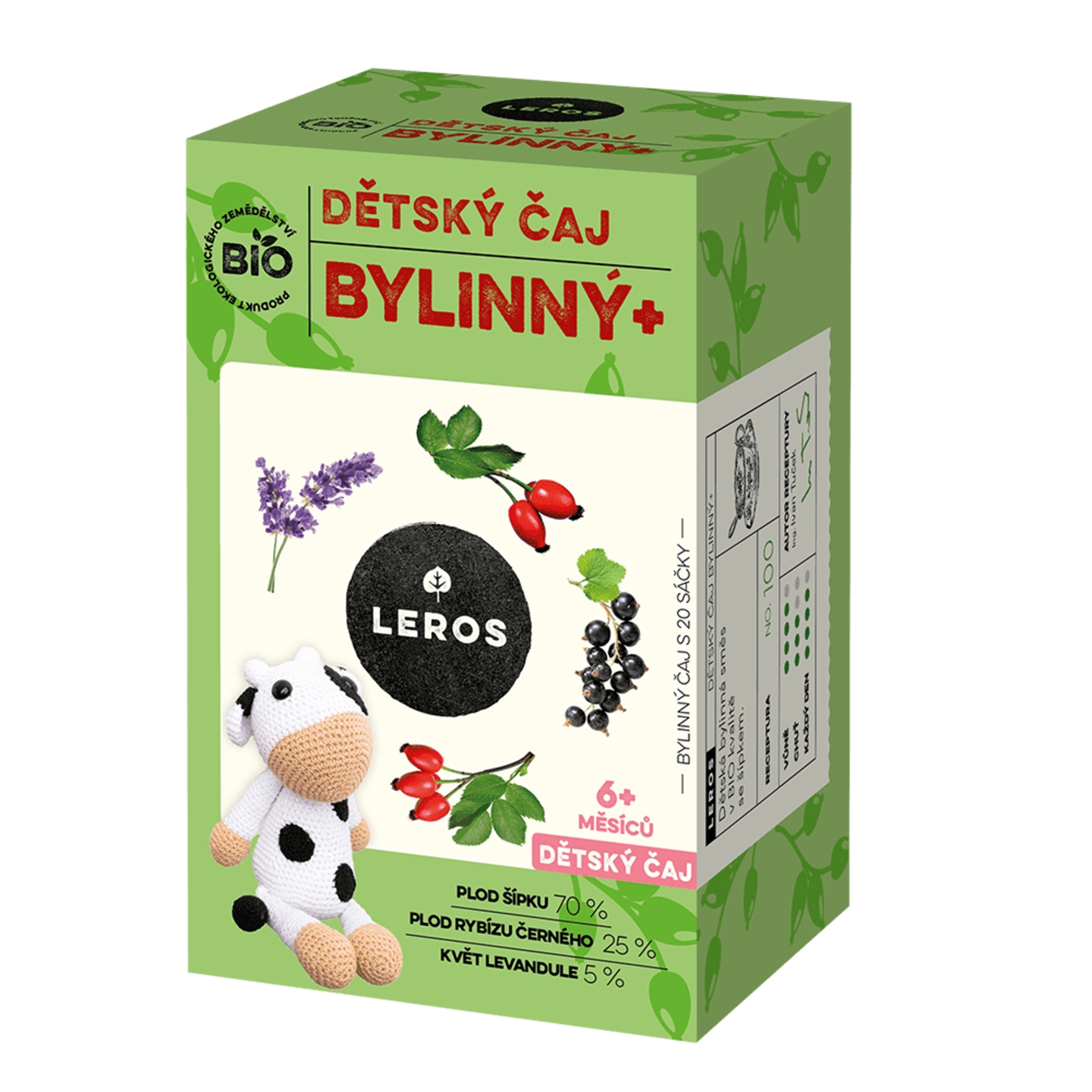 LEROS BIO Detský čaj BYLINNÝ+ 20 x 2 g