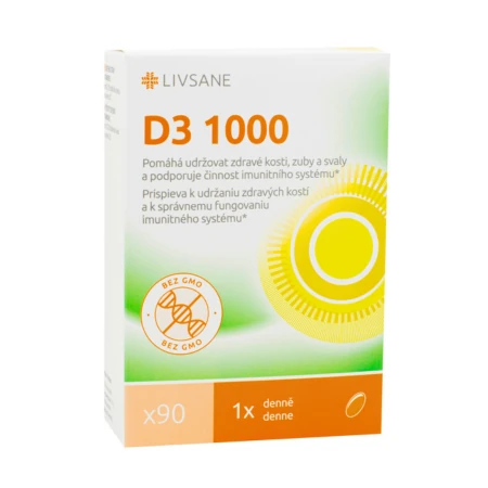 2_198871 LIVSANE Vitamín D3 1000 IU 90 kapsúl – Obrázok 1