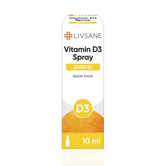 2_200196 LIVSANE Vitamín D3 2000 IU sprej 10 ml – Obrázok 1