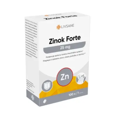 LIVSANE Zinok Forte 25 mg 100 tabliet