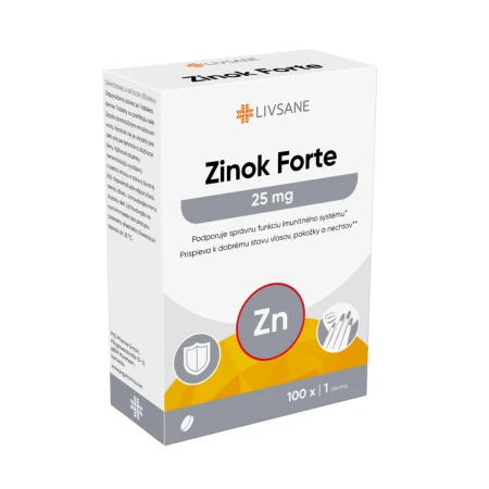 2_212933 LIVSANE Zinok Forte 25 mg 100 tabliet – Obrázok 1