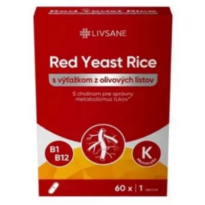 LIVSANE Red Yeast Rice s výťažkom z olivových listov 60 kapsúl