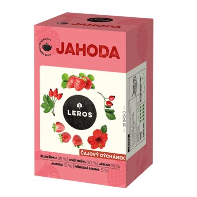 LEROS Čajová chvíľka JAHODA ovocný čaj 20 x 2 g
