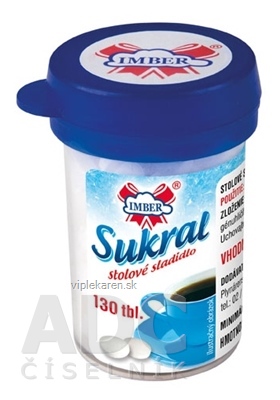 IMBER SUKRAL Stolové sladidlo tbl, dóza 1x130 ks
