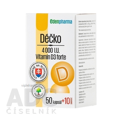EDENPharma Déčko 4000 I.U. cps (50+10 zadarmo) 1x60 ks