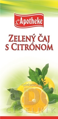 APOTHEKE PREMIER SELECTION ZELENÝ ČAJ S CITRÓNOM 20x2 g (40 g) APOTHEKE PREMIER SELECTION ZELENÝ ČAJ S CITRÓNOM 20x2 g – Obrázok 1