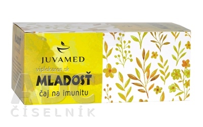 JUVAMED MLADOSŤ čaj na imunitu bylinný čaj v nálevových vreckách 20x1,5 g (30 g) JUVAMED MLADOSŤ čaj na imunitu bylinný čaj 20x1,5 g – Obrázok 1