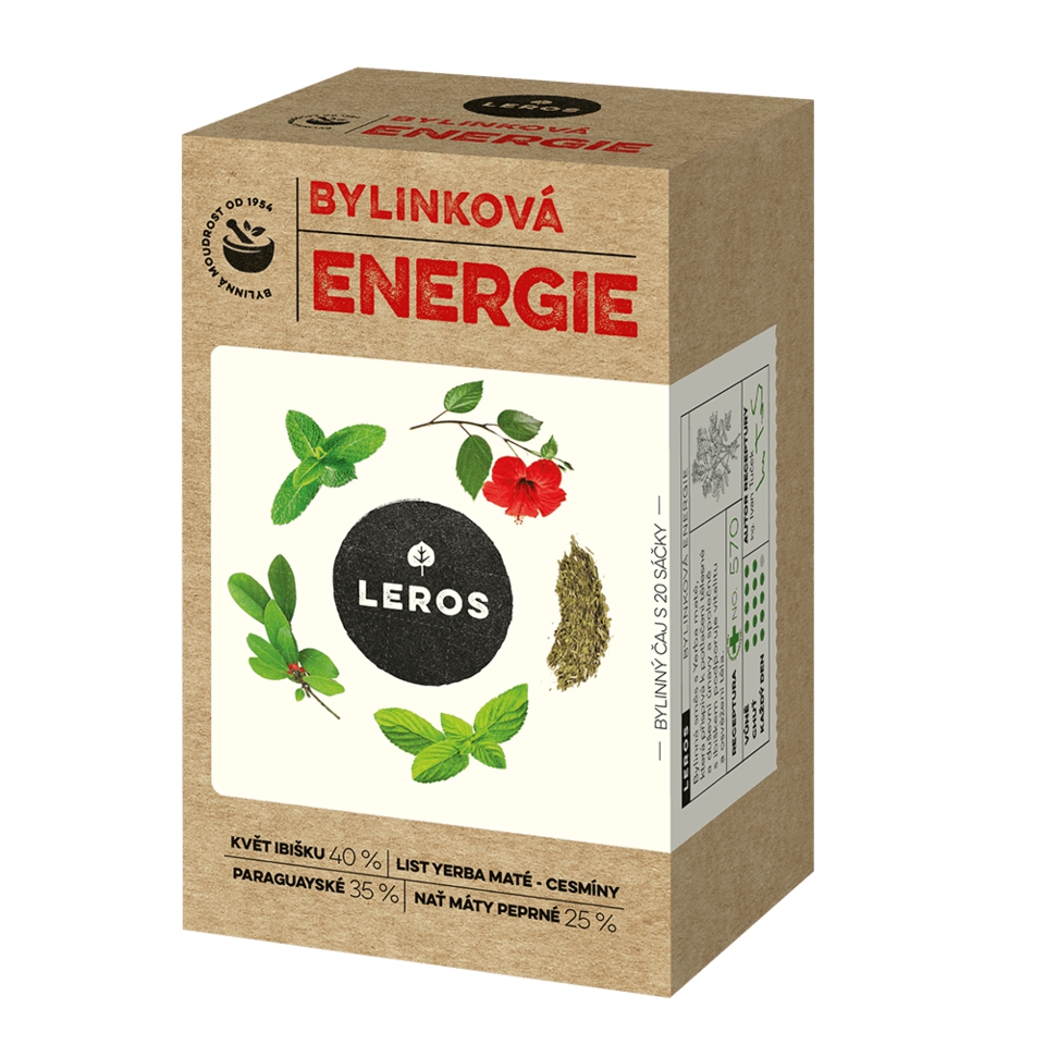 LEROS BYLINKOVÁ ENERGIA bylinný čaj 20 x 2 g