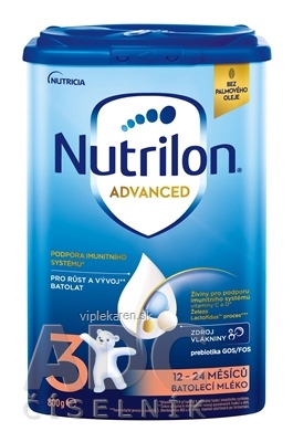 Nutrilon Advanced 3 batoľacia mliečna výživa v prášku (12-24 mesiacov), (nová receptúra, 2025) 1x800 g
