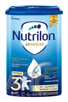 Nutrilon Advanced 3 VANILLA batoľacia mliečna výživa v prášku (12-24 mesiacov), (nová receptúra, 2025) 1x800 g