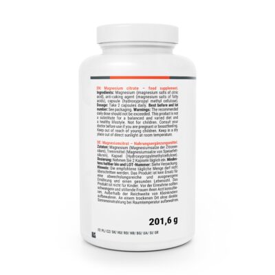Magnézium citrát caps - GymBeam – Obrázok 3