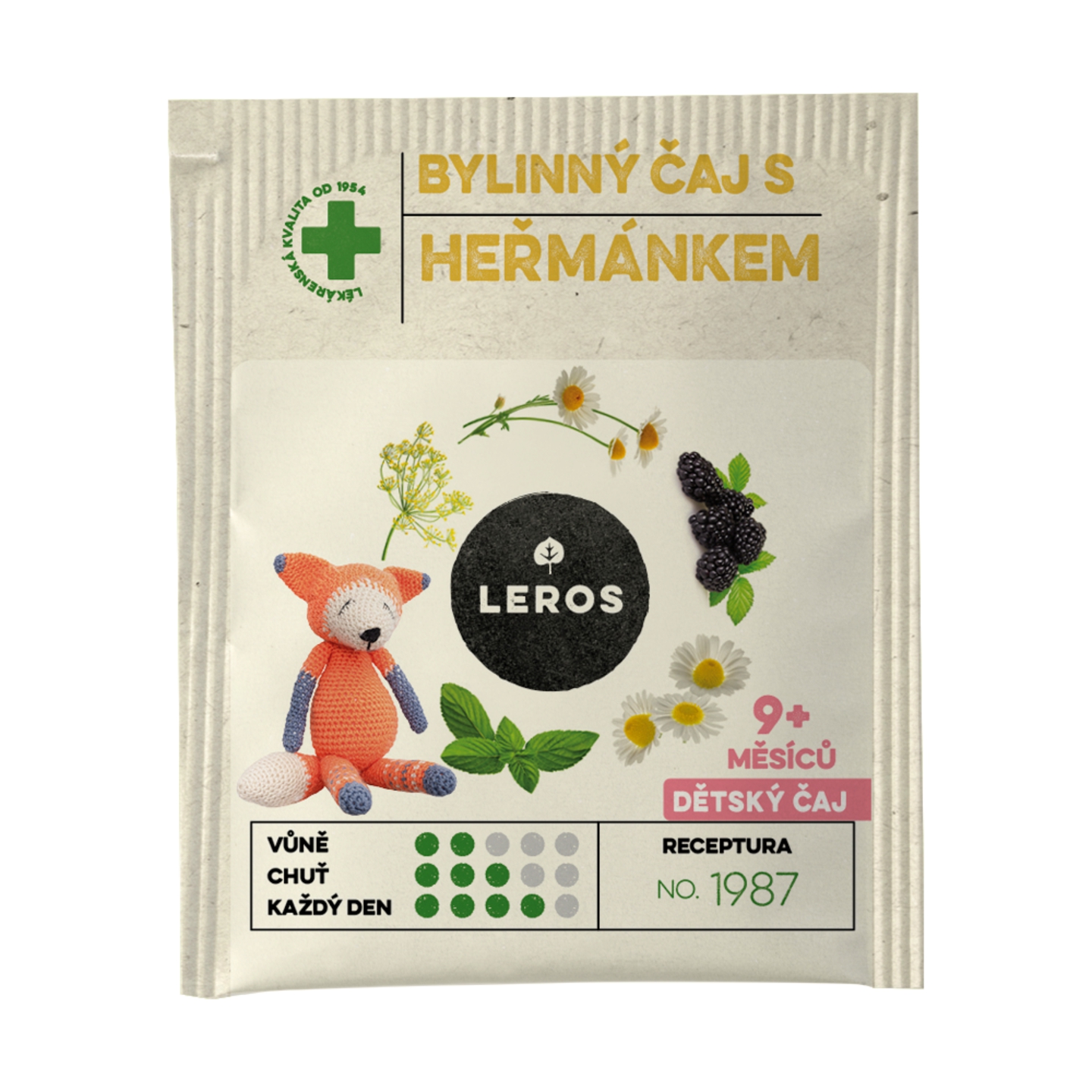LEROS Detský bylinný čaj S RUMANČEKOM 20 x 1,5 g – Obrázok 2