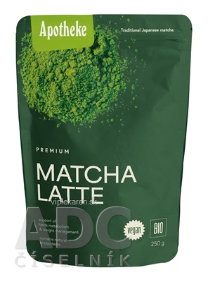 APOTHEKE MATCHA LATTE BIO vegan sypká zmes na prípravu nápoja 1x250 g