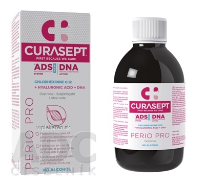 CURASEPT ADS DNA PERIO PRO ústna voda s chlórhexidínom 0,12 % + kyselina hyalurónová 1x200 ml
