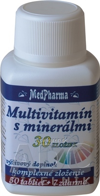 MedPharma MULTIVITAMÍN S MINERÁLMI 30 ZLOŽIEK tbl 30+7 zadarmo (37 ks) MedPharma MULTIVITAMÍN S MINERÁLMI 30 ZLOŽIEK tbl 30+7 zadarmo (37 ks) – Obrázok 1