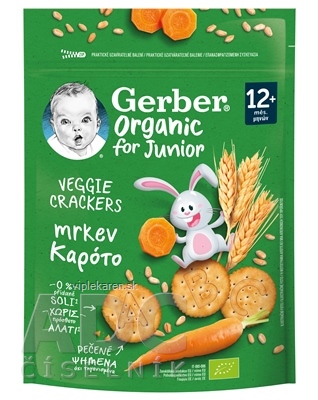 Gerber Junior Organic KREKRY s mrkvou 1x100 g Gerber Junior Organic KREKRY s mrkvou 1x100 g – Obrázok 1