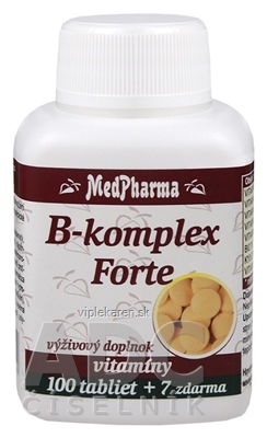 MedPharma B-komplex Forte tbl 100+7 zadarmo (107 ks) MedPharma B-komplex Forte tbl 100+7 zadarmo (107 ks) – Obrázok 1