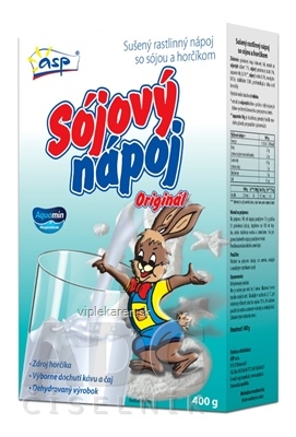 asp SÓJOVÝ NÁPOJ Originál (Zajac) sušený 1x400 g asp SÓJOVÝ NÁPOJ Originál (Zajac) sušený 1x400 g – Obrázok 1