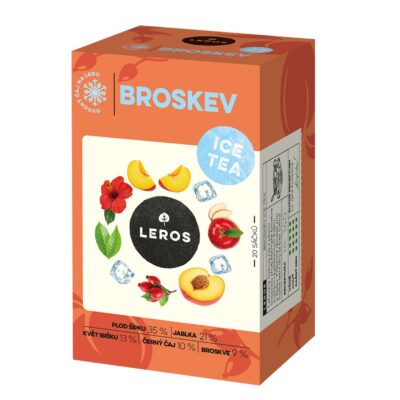 LEROS ICE TEA BROSKYŇA ovocný čaj 20 x 2,2 g