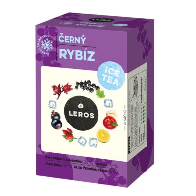 LEROS ICE TEA ČIERNA RÍBEZĽA ovocný čaj 20 x 2 g