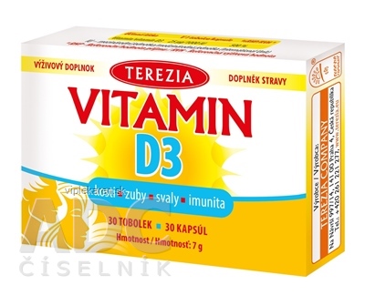 TEREZIA VITAMÍN D3 1000 IU cps 1x30 ks TEREZIA VITAMÍN D3 1000 IU 30 kapsúl – Obrázok 1