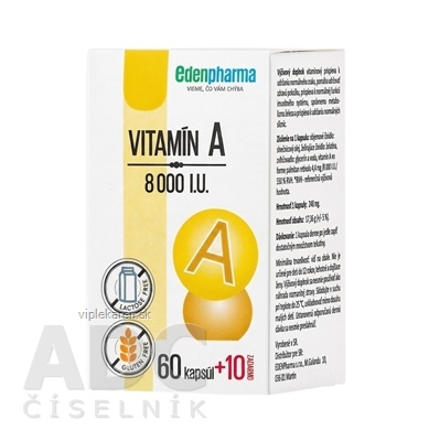 EDENPharma VITAMÍN A 8000 I.U. cps 60+10 zadarmo, 1x70 ks