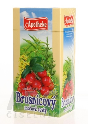 APOTHEKE BRUSNICOVÝ ČAJ NA MOČOVÉ CESTY 20x1,5 g (30 g) APOTHEKE BRUSNICOVÝ ČAJ NA MOČOVÉ CESTY 20x1,5 g – Obrázok 1