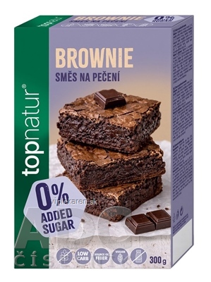 topnatur Zmes na pečenie BROWNIE no Added Sugar, bezgluténová 1x300 g