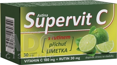 Astina Supervit C s rutínom cmúľacie tablety príchuť limetka 1x30 ks Astina Supervit C s rutínom cmúľacie tablety príchuť limetka 1x30 ks – Obrázok 1
