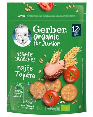 Gerber Junior Organic KREKRY s rajčinami 1x100 g Gerber Junior Organic KREKRY s rajčinami 1x100 g – Obrázok 1