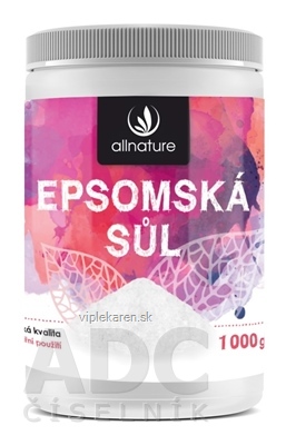 Allnature Epsomská soľ 1x1000 g Allnature Epsomská soľ 1x1000 g – Obrázok 1
