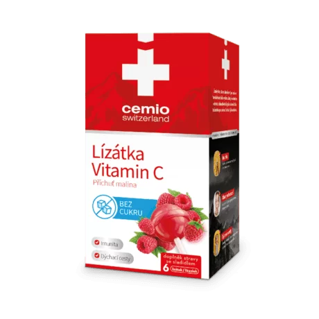 Cemio-lizanka-vitamin-c-malina-6-lizaniek--460x460 Cemio Lízanky Vitamín C s malinovou príchuťou 6 ks – Obrázok 1
