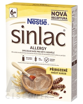 Nestlé Nemliečna kaša SINLAC Allergy pre deti (od ukonč. 6.mesiaca aj dospelých) (inov. 2026) 1x250 g