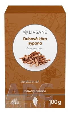 LIVSANE Dubová kôra sypaná 1x100 g LIVSANE Dubová kôra sypaná 100 g – Obrázok 1