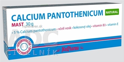 MedPharma CALCIUM PANTOTHENICUM Natural masť 1x30 g MedPharma Calcium pantothenicum Natural masť 30 g – Obrázok 1