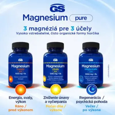 GS Magnesium Bisglycinate Pure 1000 mg + B6 100 tabliet – Obrázok 7