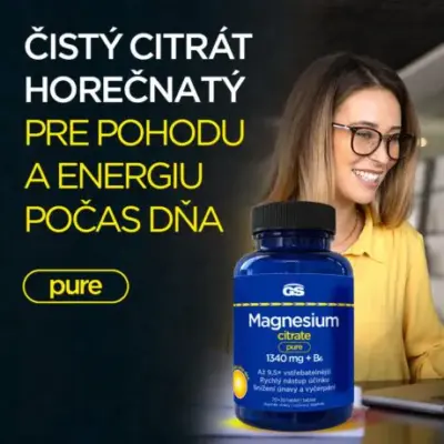 GS Magnesium Citrate Pure 1340 mg + B6 100 tabliet – Obrázok 5