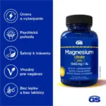 GS Magnesium Citrate Pure 1340 mg + B6 100 tabliet – Obrázok 2