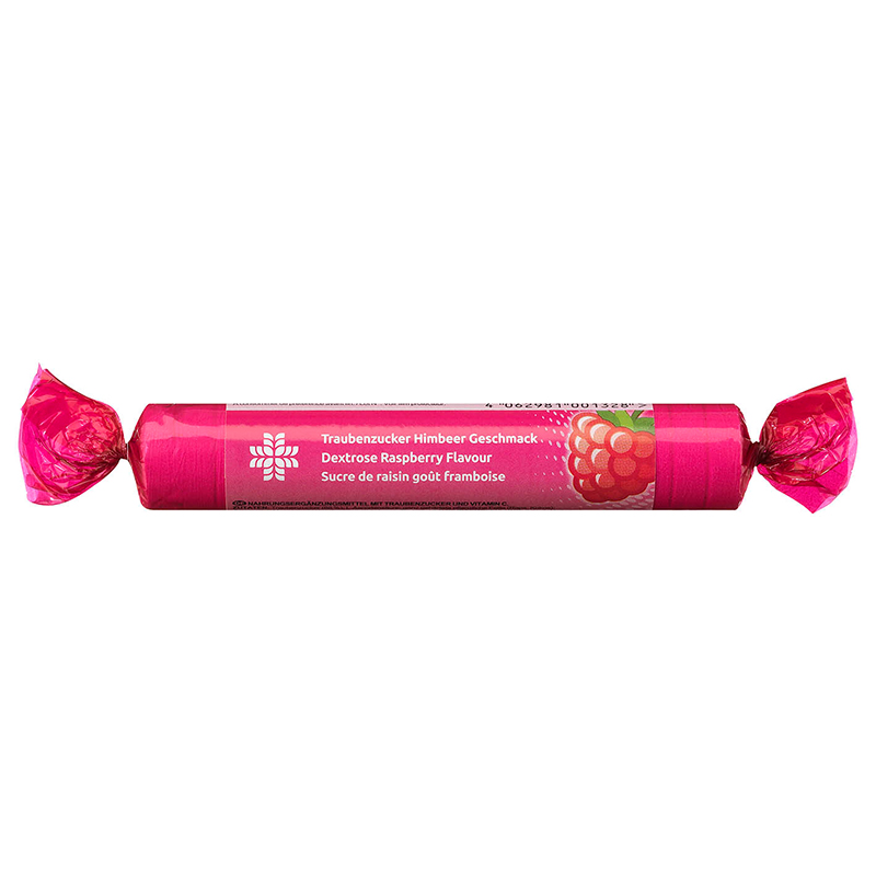 O0053811 LIVSANE Hroznový cukor s vitamínom C, malinová príchuť, rolka 44 g – Obrázok 1