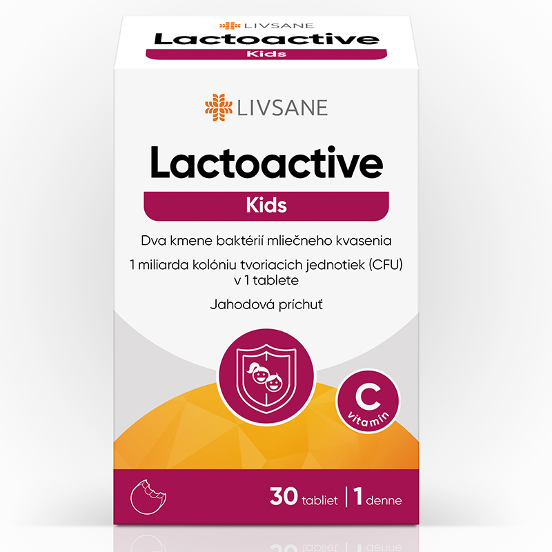 O0058680 LIVSANE Laktoaktívne tablety Kids 30 tabliet – Obrázok 1