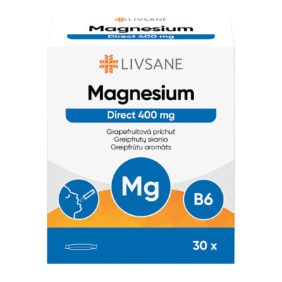 LIVSANE Magnézium Direct 400 mg, grapefruitová príchuť 30 vrecúšok